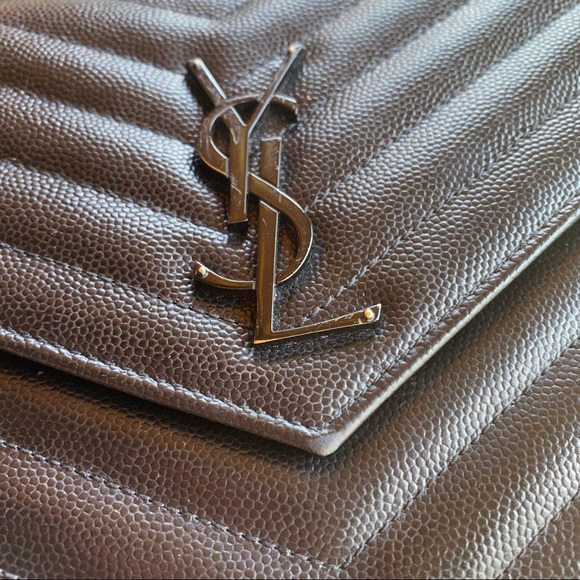 SOLD Saint Laurent Monogram Quilted Leather Wallet on a Chain - Picture 6 of 15
